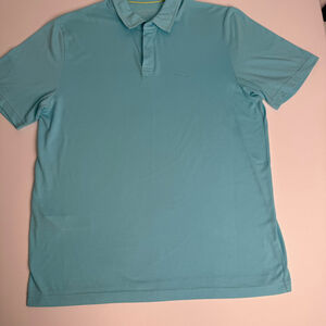 Tommy Bahama Polo Shirt Mens Size L Blue Casual Short Sleeve *